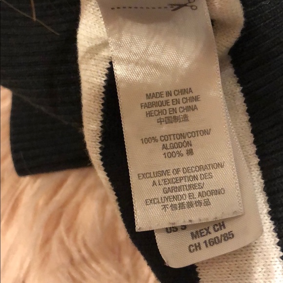 Juicy couture black and white striped top size S - Picture 8 of 9